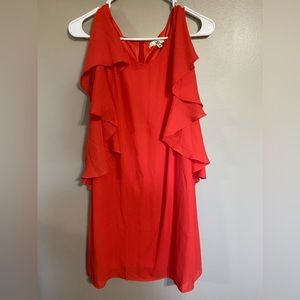 Orange Ya Los Angeles Ruffle Dress Size Large